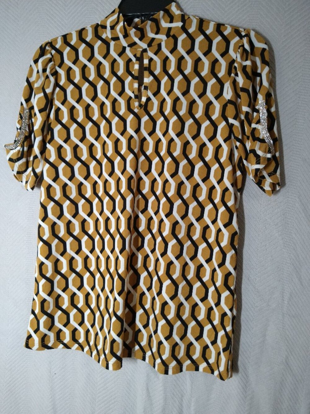 New! Como Blu Women's Size M Brown Blouse
